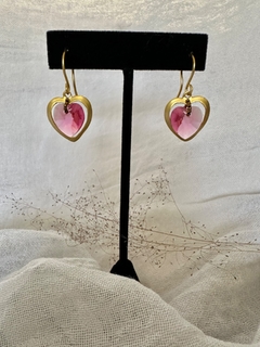 Aros corazón de piedra