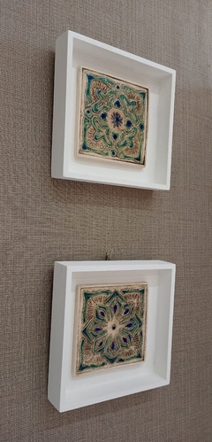 CUADROS DE CERÁMICA ESTILO MARROQUÍ/ CUADROS PEQUEÑOS DE CERAMICA ARTESANAL - CONO SUR - cerámica artesanal -