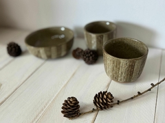BOWLS DE CERAMICA/ BOWL VERDE SILVESTRE - CONO SUR - cerámica artesanal -