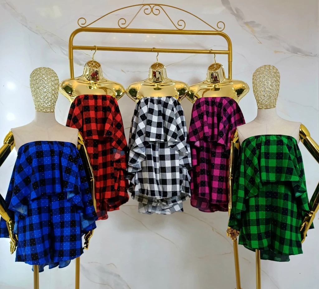 Macaquinho Bianca Xadrez