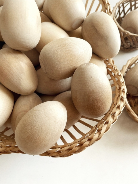 pack x 4 huevos de madera