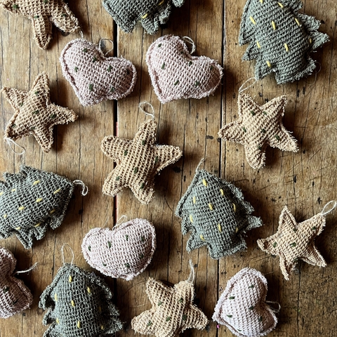 pack x 6 adornos navideños