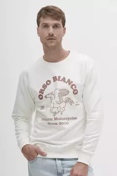 BUZO DE ALGODON RUSTICO PEGASUS ORSO BIANCO