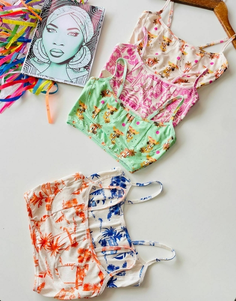 Top estampado alcinha - comprar online
