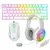 REDRAGON COMBO TECLADO, MOUSE Y AURICULARES S129W 3 EN 1 RGB SWITCH RED USB CABLE WHITES BLANCO 129W - tienda online
