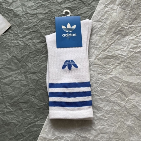 Meia Adidas - branca e azul