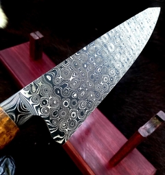 Faca Gaúcha em Aço Damasco Canela Híbrida 9" - comprar online