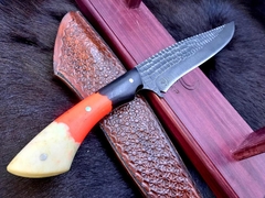 Faca Custom Tuiuiu em Aço Carbono Textura Xadrez Cabo em Micarta Lâmina 9,8" - comprar online