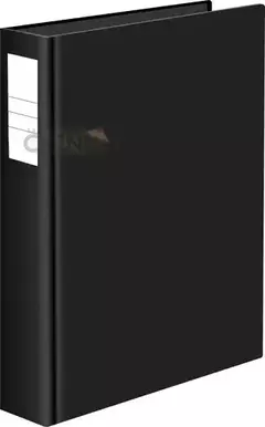 Carpeta A4 2 anillos de 40 mm fibra negra - Mí Librería Movil