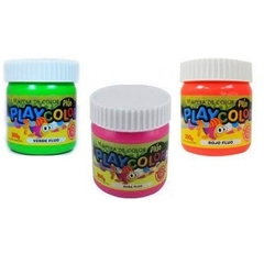 Tempera flúo pote x 300 grs Playcolor