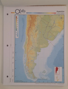 MAPA MARCA GLOSS N° 3 ARGENTINA FÍSICO POLÍTICO (073-0001) (3140194/3140286/3140200)