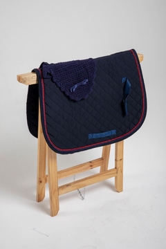 Set mandil azul francia con orejeras