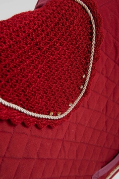 Set mandil bordeaux con orejeras - comprar online