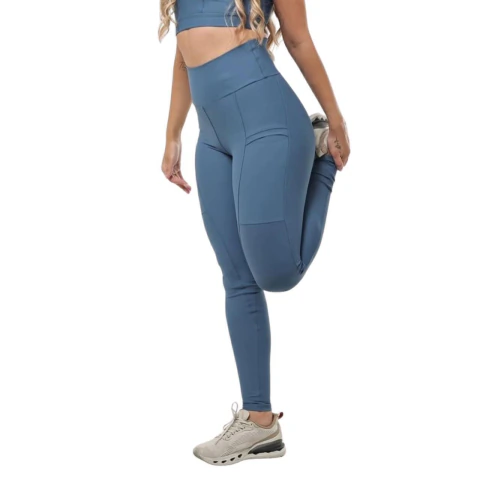 Calça Legging C/ Bolsos Poliamida - Donna Maromba Fitness