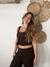 Blusa Gabi - Marrom - loja online