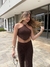 Cropped Brunella - Marrom - comprar online