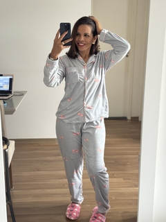 PIJAMA LAÇO-CINZA - comprar online