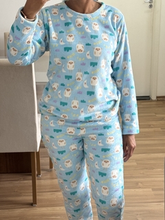 PIJAMA FLEECE AZUL - comprar online