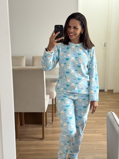PIJAMA FLEECE AZUL - loja online