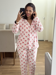 PIJAMA FLEECE CORAÇÃO - comprar online