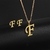 Conjunto de brincos e colar letras, PRODUTO ORIGINAL aço inoxidável melhor qualidade. cores douradas, estilo dubai, para mulheres. - comprar online