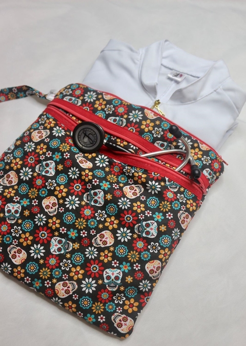 Porta Jaleco Estampado - Caveira Mexicana