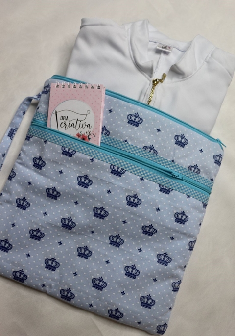 Porta Jaleco Estampado - Coroa Azul - comprar online