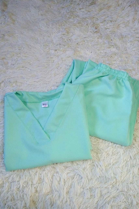 Scrub Masculino Liso Verde Água