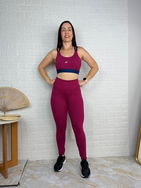Conjunto Calça Poliamida Maxxi Top com Elástico Duplo