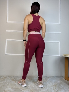 Conjunto Poliamida Com Viés Bicolor e Top Nadador - loja online