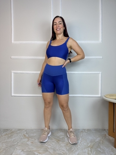 Conjunto Short Poliamida Micro Canelado e Liso - comprar online