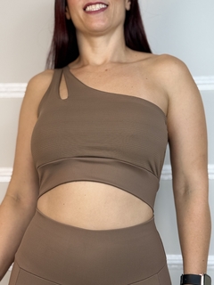 Conjunto em Poliamida com Textura e Top Gota - Absoluta Moda Fitness