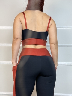 Conjunto de Calça Poliamida com Bolsos Bicolor - loja online