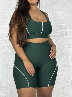 Conjunto de Short de Poliéster com Viés e Top de Alça - comprar online