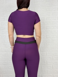 Conjunto de Calça em Poliéster com Manga - Absoluta Moda Fitness