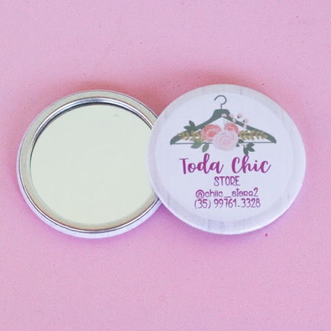 60 Espelho de bolsa personalizado com logo