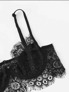 Set de Lencería con encaje en internet