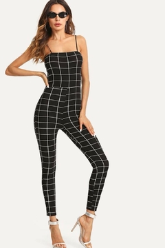 Jumpsuite ajustado de cuadros - mandala boutique