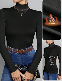 Blusa felpada manga larga cuello en internet