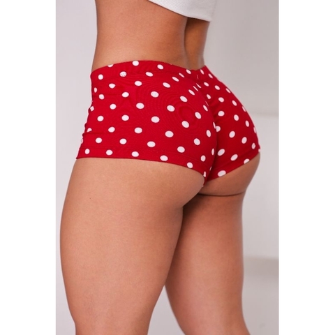 Micro Short Empina Bumbum em Suplex Estampa Poá - Conforto, Estilo e Efeito "Up"