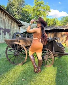Conjunto Suede Marrom na internet
