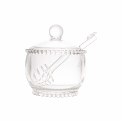 MELEIRA CRISTAL DE CHUMBO C/COLHER PEARL 10x8x7cm