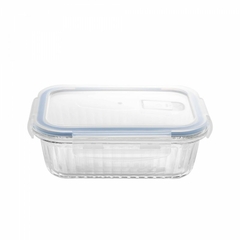 POTE HERMÉTICO VIDRO C/ DIVISÓRIA E TAMPA 640ML