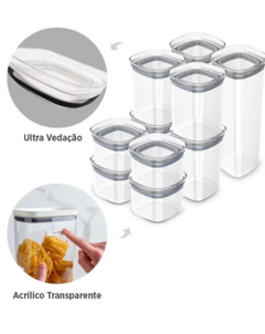 COMBO MASTER 10 POTES BLOCK ACRÍLICO - Lara Home