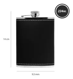 CANTIL BLACK INOX DE BOLSO P/WHISKY 240ML na internet