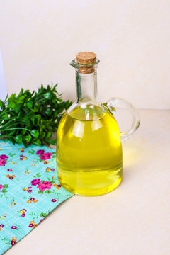 GALHETEIRO DE VIDRO COM TAMPA ROLHA CORTIÇA 580ml