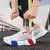 Tênis de corrida masculino sola macia plana confortável moda esportes tênis r - loja online