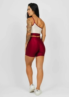 Conjunto Shorts Clássico - Marsala/Pérola - Star Fit Store