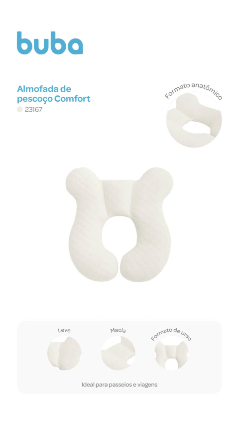 ALMOFADA DE PESCOCO COMFORT BRANCO