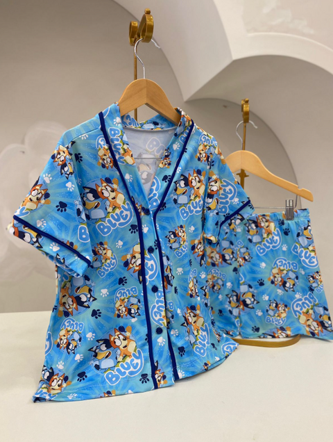 PIJAMA AMERICANO ESTAMPADO MASC BLUEY